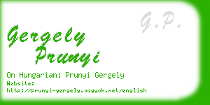 gergely prunyi business card